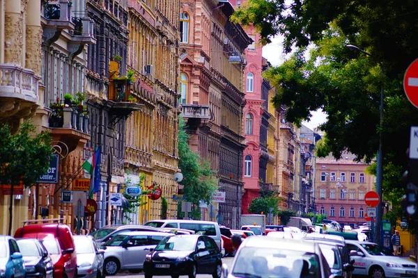 Gatorna Budapest Ungern — Stockfoto