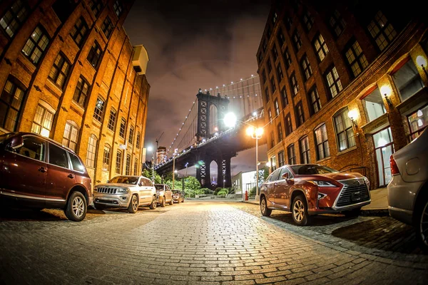 Nuit Pont Manhattan — Photo