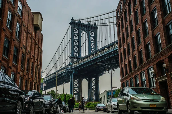 Manhattan Bridge Ηνωμένες Πολιτείες Μπρούκλιν — Φωτογραφία Αρχείου