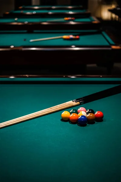 Close Billiards Selective Focus — Stock Photo, Image