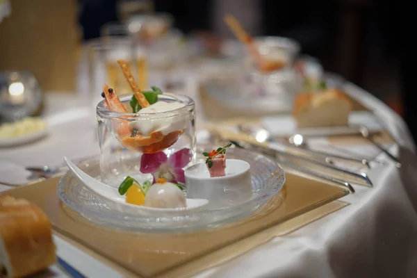 Mahlzeit Des Hochzeitsempfangs — Stockfoto