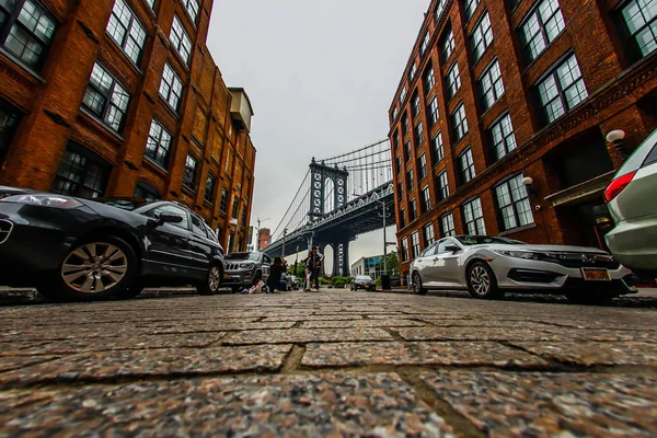 Manhattan Bridge Ηνωμένες Πολιτείες Μπρούκλιν — Φωτογραφία Αρχείου