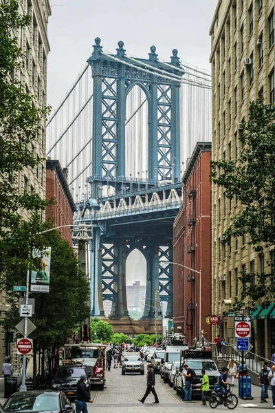 Manhattan Bridge Estados Unidos América Brooklyn — Fotografia de Stock