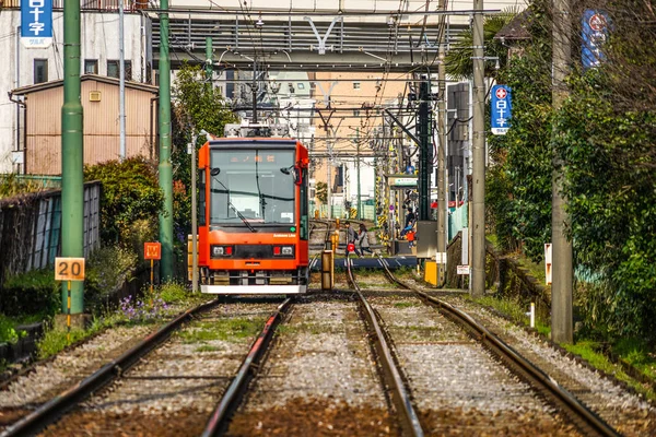 Εικόνα Της Γραμμής Toden Arakawa — Φωτογραφία Αρχείου