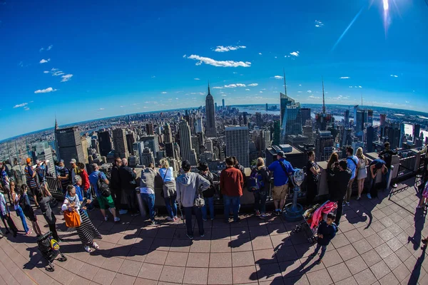 Vista Rockefeller Center Top Rock — Fotografia de Stock