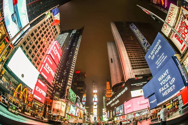 Night View New York Times Square Timessquare — Stock Photo, Image