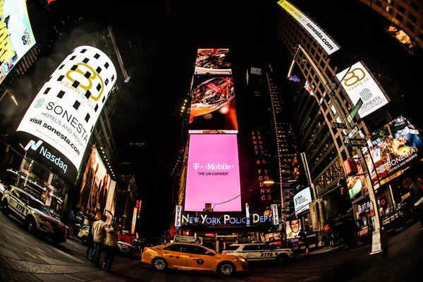 Night View New York Times Square Timessquare — ストック写真