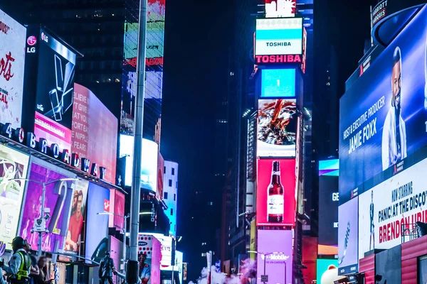 Night View New York Times Square Timessquare — Stock Photo, Image