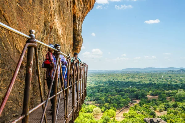 Maisema Näkyvissä Sri Lankasta Sigiriyan Kalliohuippukokous — kuvapankkivalokuva