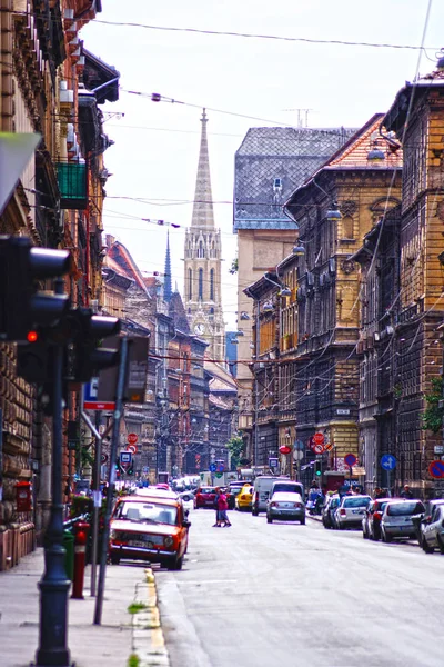 Gatorna Budapest Ungern — Stockfoto