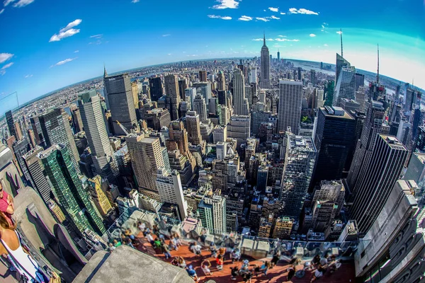 Widok Rockefeller Center Szczyt Skały — Zdjęcie stockowe
