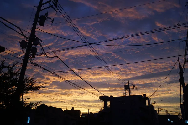 Večerní Obloha Jokohamě — Stock fotografie