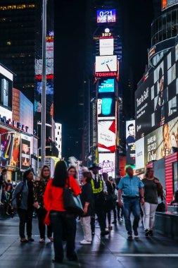 New York Times Meydanı 'nın gece manzarası (Timessquare)