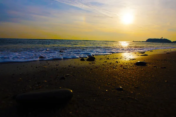 Mooie Zonsondergang Selectieve Focus — Stockfoto