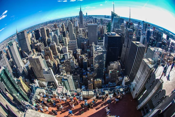 Vista Rockefeller Center Top Rock — Fotografia de Stock