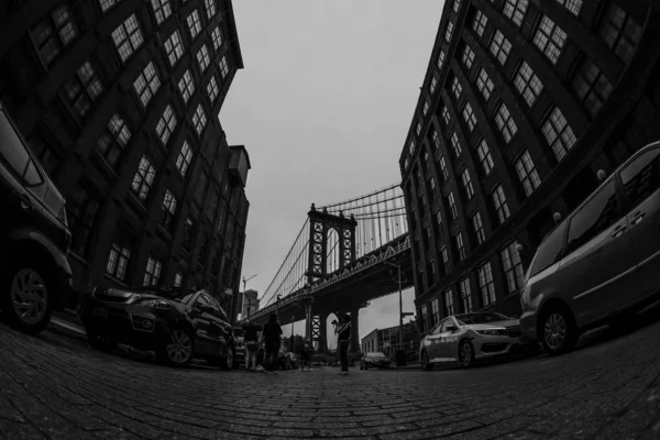 Manhattan Bridge Ηνωμένες Πολιτείες Μπρούκλιν — Φωτογραφία Αρχείου