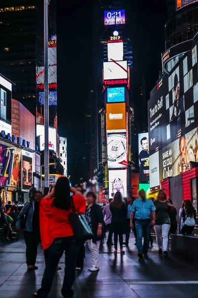 Widok Nocny New York Times Square Timessquare — Zdjęcie stockowe