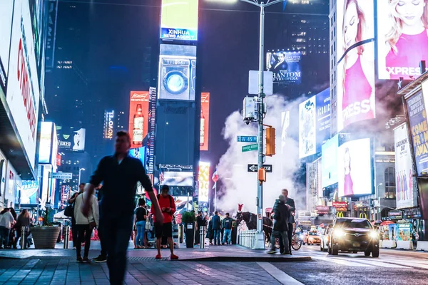 Widok Nocny New York Times Square Timessquare — Zdjęcie stockowe