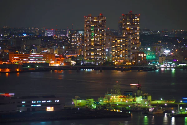 Kanagawa Prefecture Yokohama Minato Mirai Night View — ストック写真