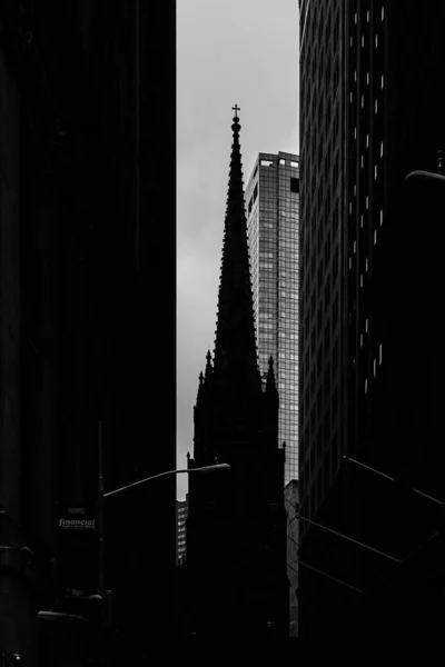 Trinity Church View Från Wall Street — Stockfoto
