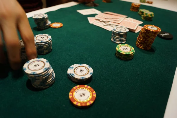 Immagine Casino Poker Texas Holdem — Foto Stock