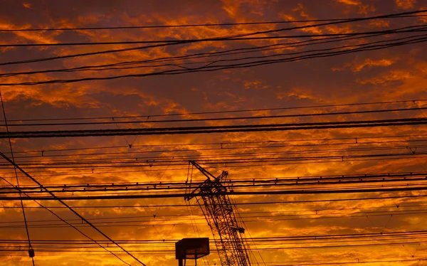 Красивий Захід Сонця Вибірковий Фокус — стокове фото