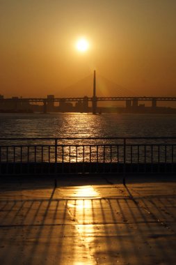 Güzel gün batımı, seçici odaklanma 