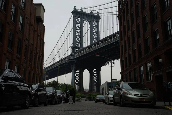 Manhattan Bridge Ηνωμένες Πολιτείες Μπρούκλιν — Φωτογραφία Αρχείου