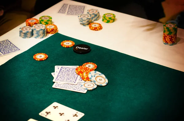 Casino Poker Image Texas Holdem — стокове фото