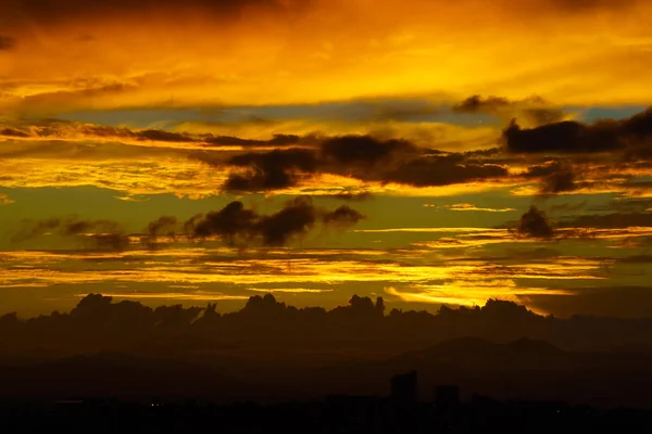 Belo Pôr Sol Foco Seletivo — Fotografia de Stock