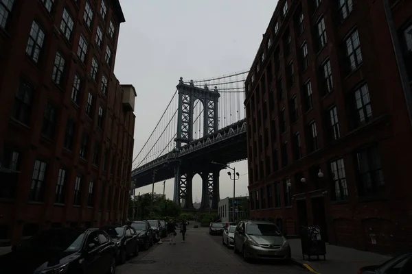 Manhattan Bridge Estados Unidos América Brooklyn — Fotografia de Stock