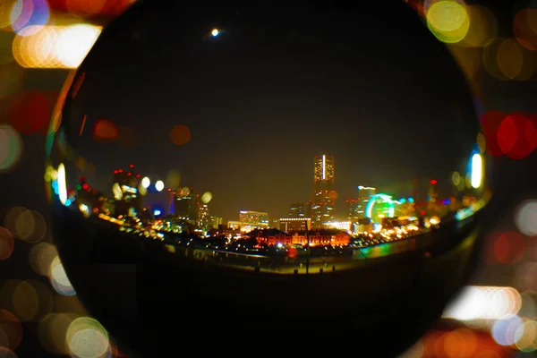 Yokohama Vista Nocturna Del Cristal Sobre —  Fotos de Stock