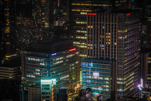 Vista Nocturna Tokio Desde Las Colinas Roppongi —  Fotos de Stock
