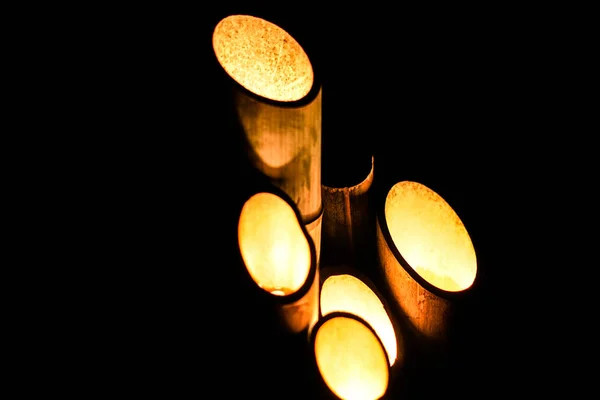 Бамбуковий Ліс Освітлюється Маленький Стіл Замковий Ліс Громадянина — стокове фото