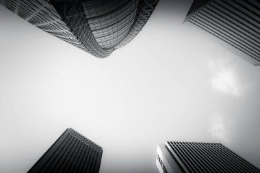 Shinjuku-ku 'nun gökdelenleri, Tokyo (monokrom)