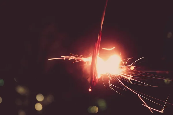 Hand Held Image Fireworks Summer Tradition — Stock Photo, Image