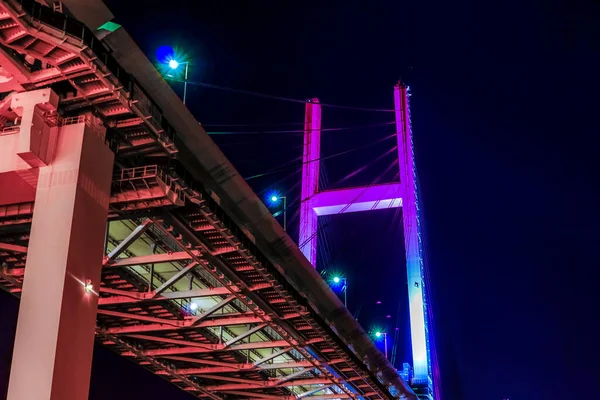 Yokohama Bay Bridge of night view (Tsurumi-ku, Yokohama City)