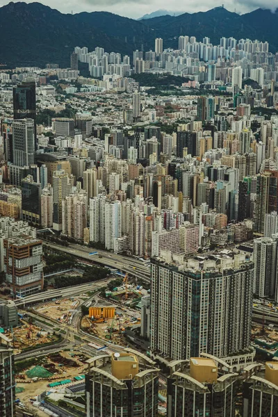 Horizonte Hong Kong Visível Partir Observatório Sky100 — Fotografia de Stock