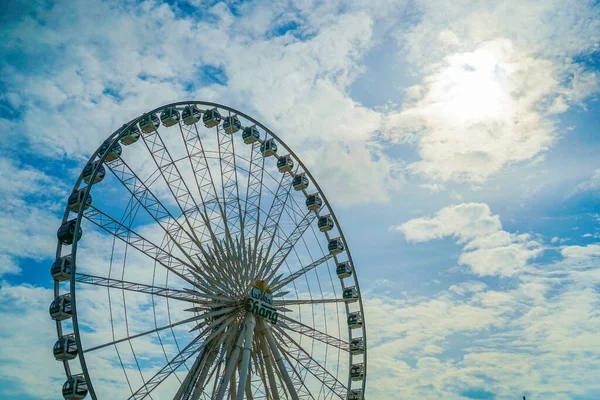 Ruota Panoramica Cielo Blu Della Thailandia Bangkok — Foto Stock