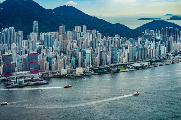 Hongkongs Skyline Vom Observatorium Sky100 Aus Sichtbar — Stockfoto