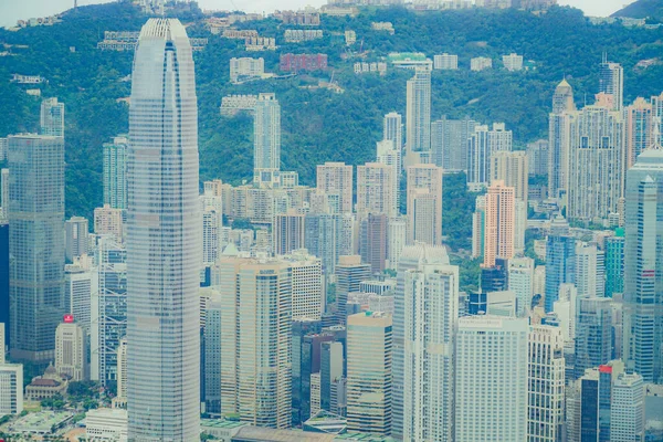 Hongkongs Skyline Vom Observatorium Sky100 Aus Sichtbar — Stockfoto