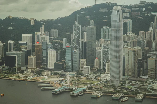 Hongkongs Skyline Vom Observatorium Sky100 Aus Sichtbar — Stockfoto