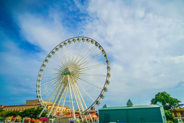 Ruota Panoramica Cielo Blu Della Thailandia Bangkok — Foto Stock