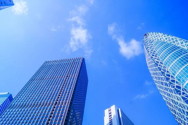 Wolkenkrabbers Blauwe Lucht Van Shinjuku — Stockfoto