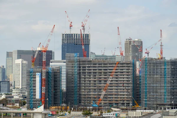 Harumi Molo Stavební Krajiny Olympic Village — Stock fotografie