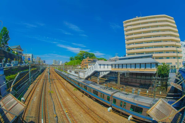Groupe Lignes Menant Gare Yokohama — Photo