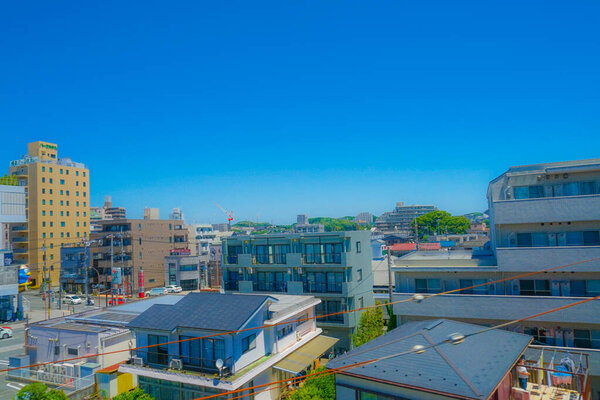 Residential area and blue sky of the Tama area
