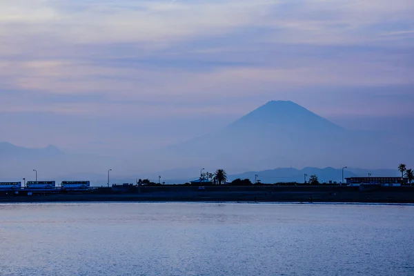 Silueta Fuji Visible Desde Costa Kamakura —  Fotos de Stock