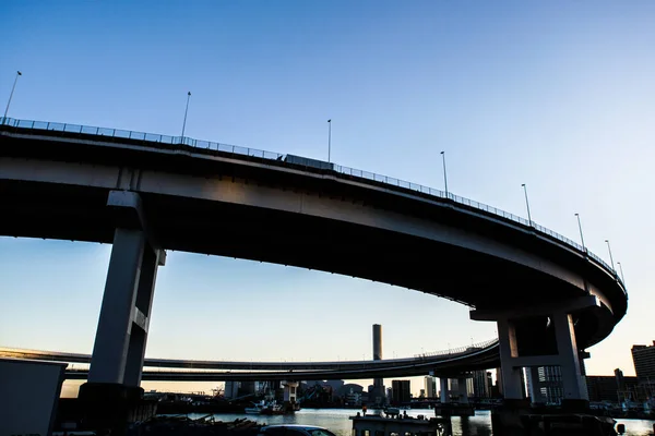 Bayshore Route Tokyo Západ Slunce — Stock fotografie