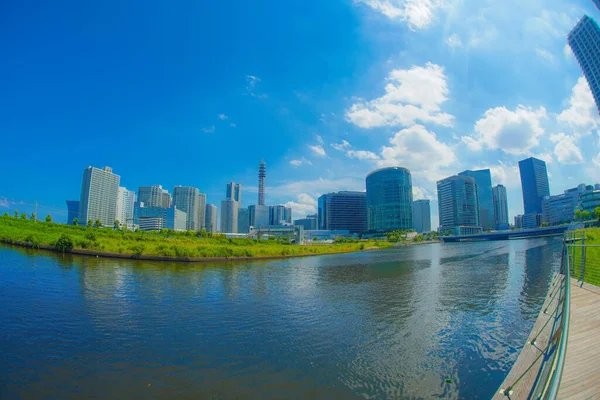 Yokohama Minato Mirai City Blue Sky — Stock Photo, Image